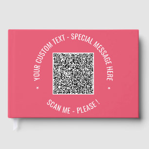 Uw QR-code Scan Aangepaste tekst en kleur gastenbo Gastenboek