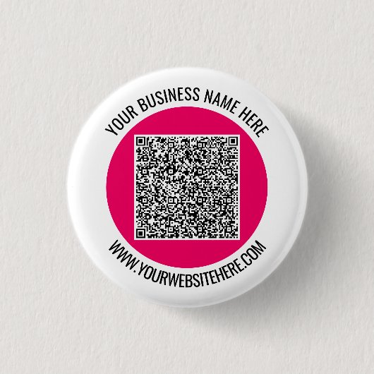 Uw QR Code Scan Aangepaste Tekst en Kleuren Button (Voorkant)