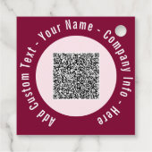 Uw QR Code Scan Aangepaste Tekst en Kleuren Cadeau Bedankjes Labels (Achterkant)