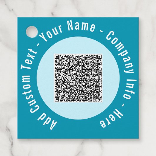Uw QR Code Scan Aangepaste Tekst en Kleuren Cadeau Bedankjes Labels (Voorkant)