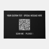 Uw QR Code Scan Aangepaste Tekst en Kleuren Deurma Deurmat (Voorkant)