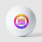 Uw QR Code Scan Aangepaste Tekst Golf Ballen Stemp (Voorkant)