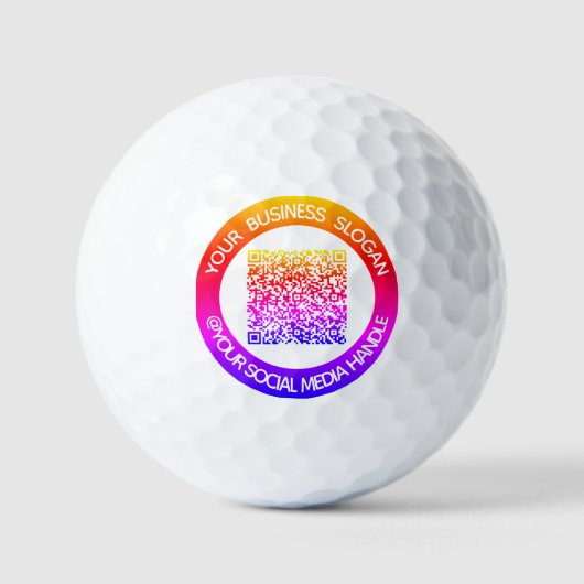 Uw QR Code Scan Aangepaste Tekst Golf Ballen Stemp (Voorkant)