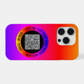 Uw QR Code Scan Aangepaste Tekst iPhone Case Gift Hoesje (Achterkant horizontaal)
