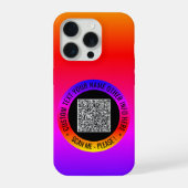 Uw QR Code Scan Aangepaste Tekst iPhone Case Gift Hoesje (Achterkant)
