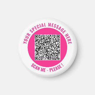 Uw QR-code scan aangepaste tekst magneet Kies kleu