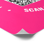 Uw QR Code Scan Aangepaste Tekst Poster Kies Kleur (Hoek)