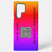 Uw QR Code Scan Aangepaste Tekst Samsung Galaxy Ho Hoesje (Achterkant)