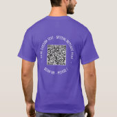 Uw QR Code Scan Aangepaste Tekst T-shirt Kies Kleu (Achterkant)