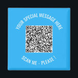 Uw QR Code Scan Aangepaste Tekst Verrassingsmagnee Magneet<br><div class="desc">Kies Kleuren en Lettertype - Magneet Uw Speciale QR Code Info en Aangepaste Tekst Gepersonaliseerde Moderne Magneten / Gift - Voeg Uw QR Code - Afbeelding of Logo - foto / Tekst - Naam of andere info / bericht - Formaat wijzigen en Verplaatsen of Verwijderen / Elements toevoegen - Afbeelding...</div>