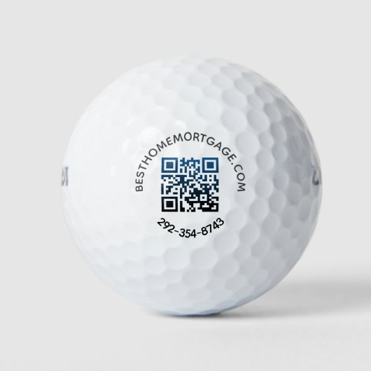 Uw QR Code Scan Company Website Telefoon Golfballen (Voorkant)