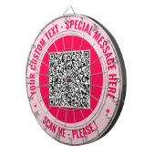 Uw QR Code Scan Dart Board Aangepaste Tekst en Kle Dartbord (Voorkant Rechts)