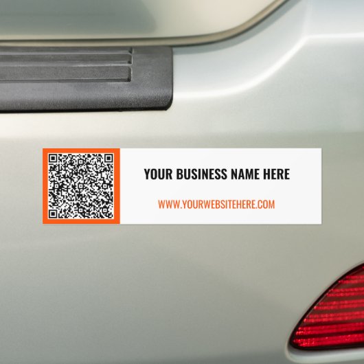 Uw QR-code scan- en aangepaste tekst bumpersticker (Op auto)