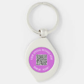 Uw QR Code Scan en Aangepaste Tekst Sleutelhanger  (Voorkant)
