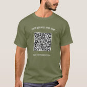 Uw QR Code Scan en Custom Text Business T-Shirt (Voorkant)