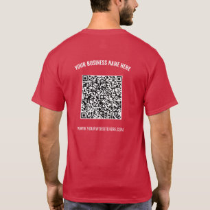 Uw QR Code Scan en Custom Text Business T-Shirt