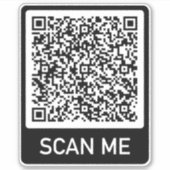 Uw QR Code Scan Gepersonaliseerde Sticker Sjabloon (Voorkant)