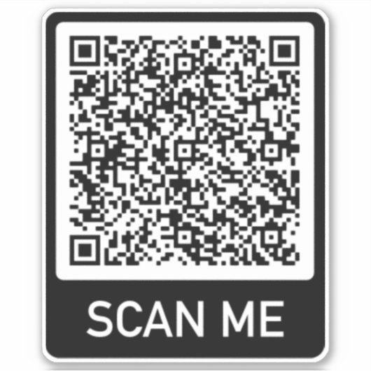 Uw QR Code Scan Gepersonaliseerde Sticker Sjabloon (Voorkant)