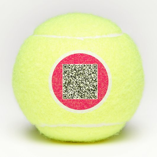 Uw QR Code Scan Gepersonaliseerde Tennisballen Gif (Voorkant)