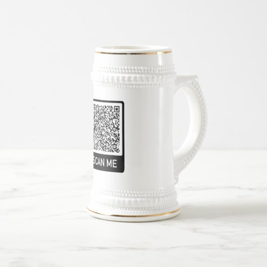 Uw QR Code Scan Info Aangepaste Bier Stein Sjabloo Bierpul (Voorkant rechts)