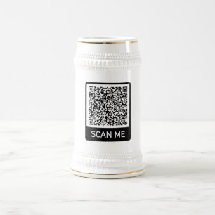 Uw QR Code Scan Info Aangepaste Bier Stein Sjabloo Bierpul