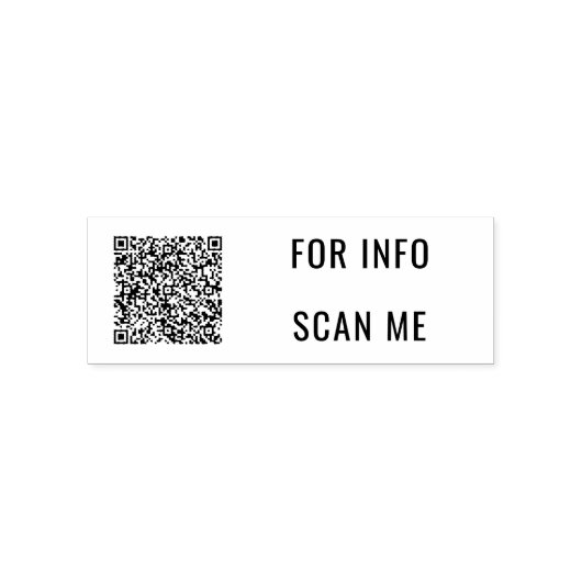 Uw QR Code Scan Info Aangepaste Stamp Teamplate Zelfinktende Stempel (Design)