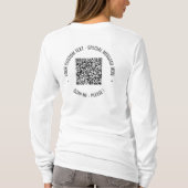 Uw QR Code Scan Info Aangepaste Tekst Gift T-shirt (Achterkant)
