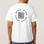 Uw QR Code Scan Info Aangepaste Tekst Grappig T-sh T-shirt (Achterkant)