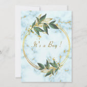 Uw QR-code Scan Info Baby Boy Douche Uitnodiging (Achterkant)