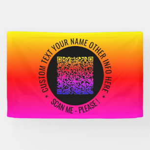 Uw QR Code Scan Info Banner met aangepaste tekst