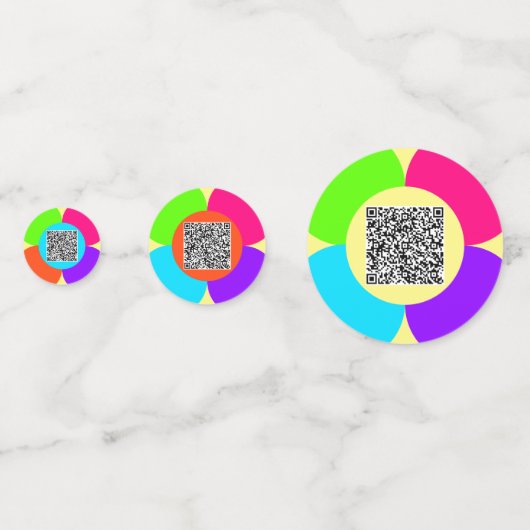 Uw QR Code Scan Info Confetti met aangepaste kleur (Achterkanten)