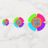 Uw QR Code Scan Info Confetti Voorbeeld (Voorkanten)