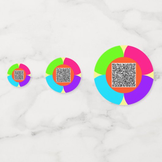 Uw QR Code Scan Info Confetti Voorbeeld (Achterkanten)