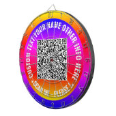 Uw QR Code Scan Info Dart Board met Aangepaste Tek Dartbord (Voorkant Rechts)