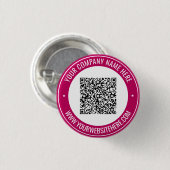 Uw QR Code Scan Info en Aangepaste Tekst Button (Voorkant /achterkant)