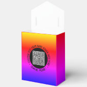 Uw QR Code Scan Info en Aangepaste Tekst Favor Box Bedankdoosjes (Open)
