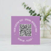 Uw QR Code Scan Info en Aangepaste Tekst Kaart (Staand voorkant)