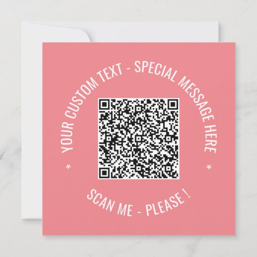 Uw QR Code Scan Info en Aangepaste Tekst Kaart (Achterkant)