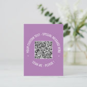Uw QR Code Scan Info en Aangepaste Tekst Kaart (Staand voorkant)