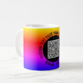 Uw QR Code Scan Info en Aangepaste Tekst Koffie Mo Koffiemok (Voorkant links)