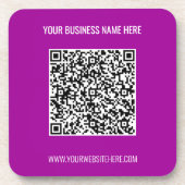 Uw QR Code Scan Info en Aangepaste Tekst Onderzett Bier Onderzetter (Voorkant)