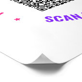 Uw QR Code Scan Info en Aangepaste Tekst Poster (Hoek)