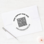 Uw QR Code Scan Info en Aangepaste Tekst Sticker (Envelop)