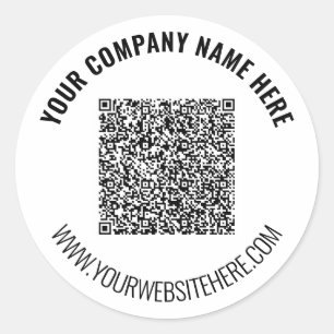 Uw QR Code Scan Info en Aangepaste Tekst Sticker