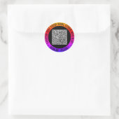 Uw QR Code Scan Info en Aangepaste Tekst Sticker (Tas)