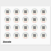 Uw QR Code Scan Info en aangepaste tekst Stickers (Vel)