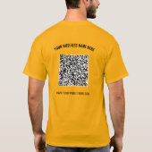 Uw QR Code Scan Info en Aangepaste Tekst T-Shirt (Achterkant)
