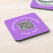 Uw QR Code Scan Info en Tekst Drank Coaster Bier Onderzetter (Linkerzijde)