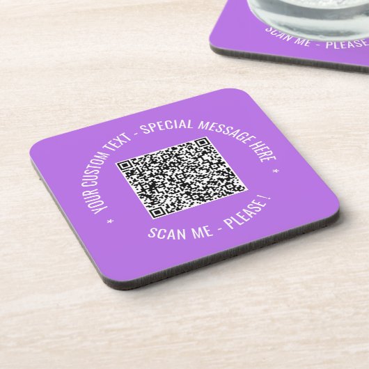 Uw QR Code Scan Info en Tekst Drank Coaster Bier Onderzetter (Linkerzijde)