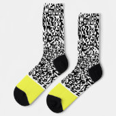 Uw QR Code Scan Info Geel Sokken Aangepaste kleure (Links)